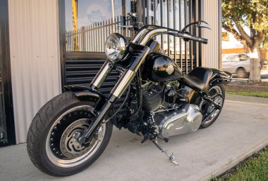Klasik Harley Davison motosikleti, Batı Avustralya 'dan klasik stil, 2019
