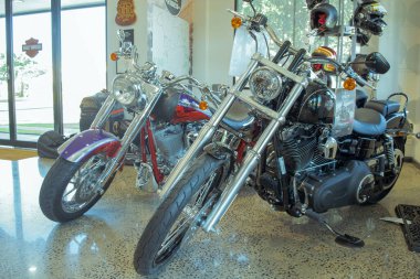 Klasik Harley Davison motosikleti, Batı Avustralya 'dan klasik stil, 2019