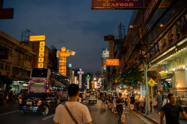 CENO DE ESTILO DE VIDA PANORÂMICA DE BANGKOK, THAILAND, SETEMBRO DE 2019 — Fotografia de Stock