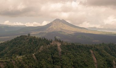 Batur Dağı, Endonezya, Bali, Ubud 2019 'dan panoramik manzara