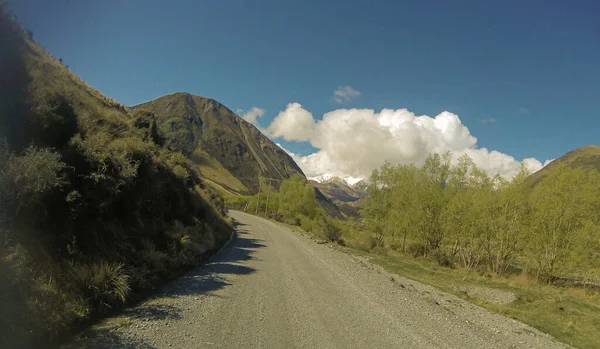 PANORAMIV LANDSCAPE VIEW, MOUNTAIN ÉS SKY HÁTTÉR — Stock Fotó