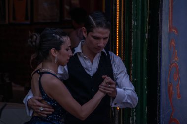 Buenos Aires 'ten sokak manzarası ve mimari, Arjantin Ekim 2019