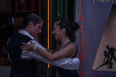 Buenos Aires 'ten sokak manzarası ve mimari, Arjantin Ekim 2019