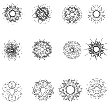 renkli oryantal süs vektör çizim