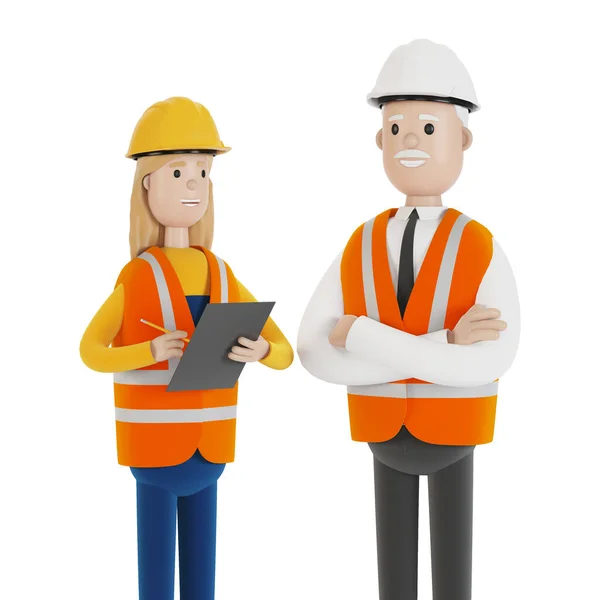 Kvalitetskontroll Produktionskontroll Civilingenjör Berättar För Kvinnlig Inspektör Det Arbete Som — Stockfoto