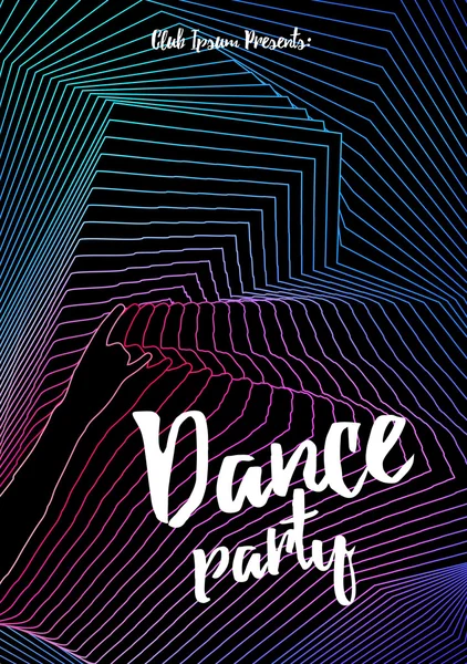 Retro Disco Party Flyer Template - Illustrazione vettoriale — Vettoriale Stock