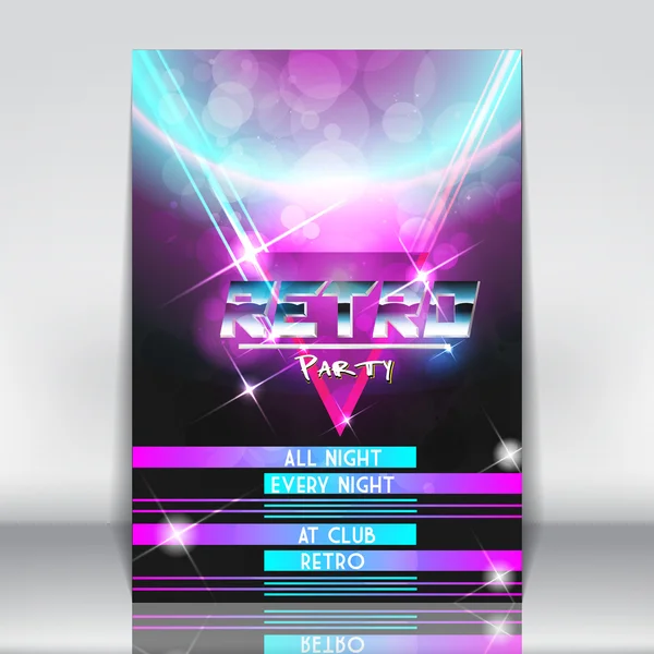 Retro Sci-Fi Poster - vectorillustratie — Stockvector