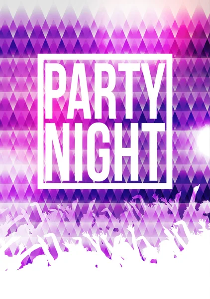 Κόμμα νύχτα πρότυπο φόντο αφίσα - εικονογράφηση φορέας — Διανυσματικό Αρχείο