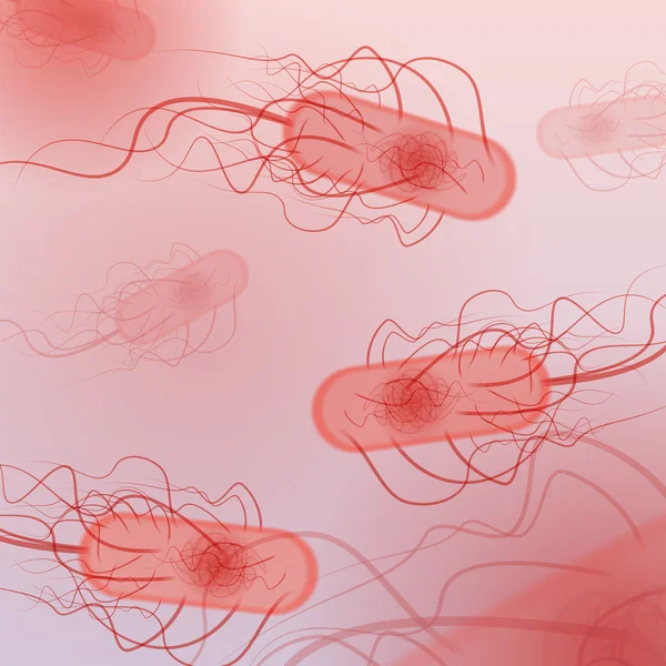 Grupo de bacterias E. coli - Ilustración vectorial — Vector de stock