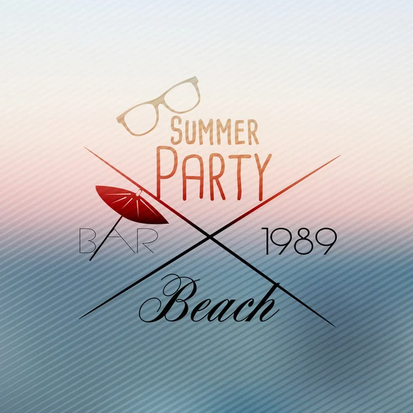 Summer Beach Party Flyer Template - Ilustração vetorial —  Vetores de Stock