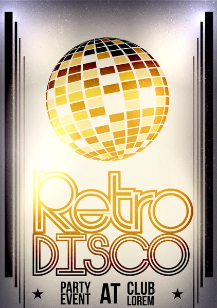 Diseño de póster de invitación de fiesta retro - Ilustración vectorial — Vector de stock