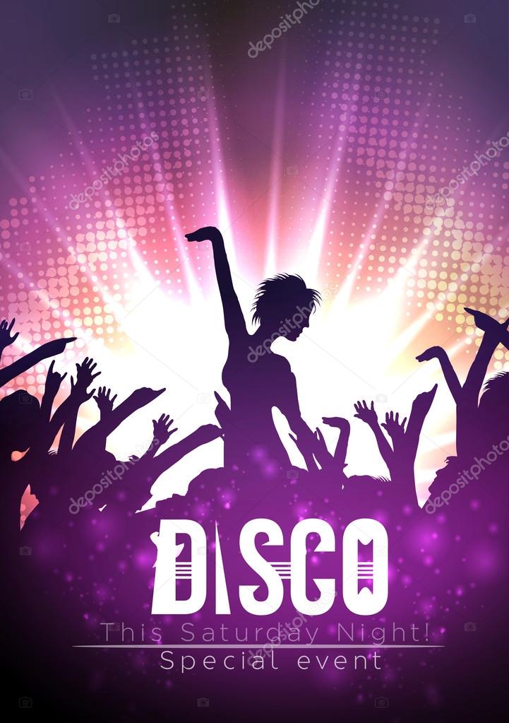 Dance Party Poster Background Template - Vector Illustration