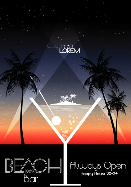 칵테일 파티 초대 포스터-벡터 일러스트 레이 션