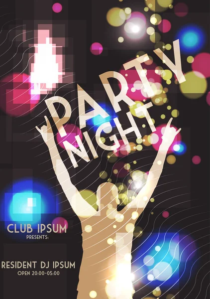 Abstract Party Flyer Template - Vector Illustration — Stock Vector