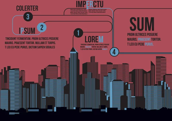 City Skyline - Vector Illustration — Stock Vector