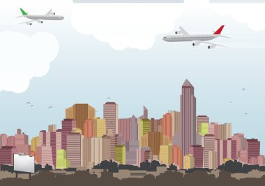 Şehir manzarası - vektör çizim