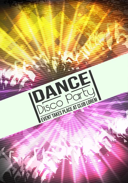 Dancing People Party Crowd Disco Foundation - вектор развития — стоковый вектор