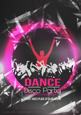 Soyut Grunge parti şablonu - vektör çizim