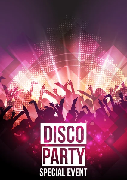Disco Party Background - Vector Illustration — Stock Vector