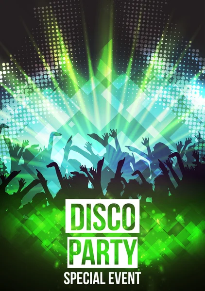 Disco Party Hintergrund - Vektorillustration — Stockvektor