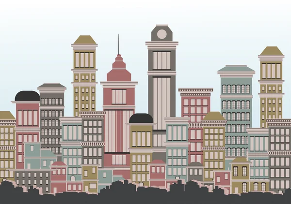 Miasta miasta Street - ilustracja wektorowa — Wektor stockowy