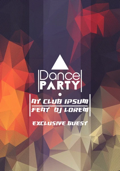 Soyut geometrik parti Poster arka plan şablonu - vektör çizim