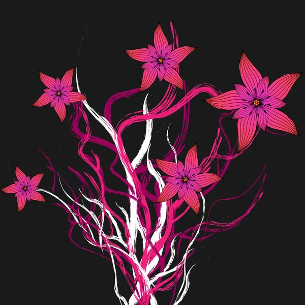 Tropiska Flower - vektor Illustration — Stock vektor