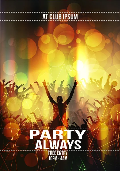 Party Flyer Background - Vector Illustration — Stock Vector