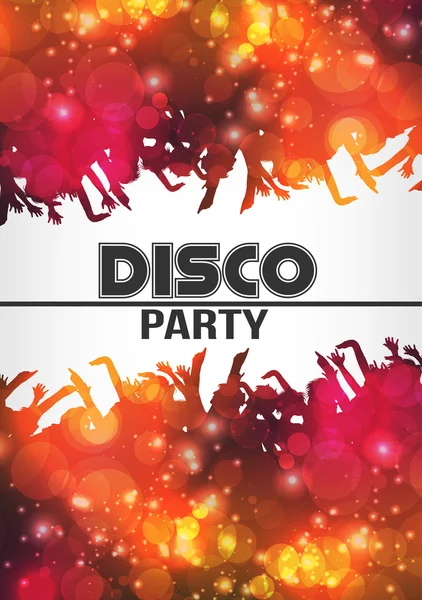 Disco Night Party Poster Background Template - Vector Illustration — Stock Vector