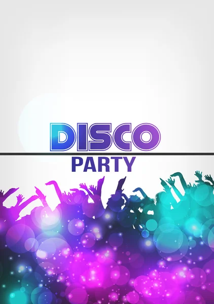 Disco Night Party Poster Background Template - Ilustração vetorial — Vetor de Stock