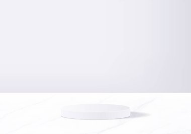 3d arkaplan ürünleri geometrik platformlu podyum sahnesini gösteriyor. 3d arkaplan vektörü podyum ile hazırlanıyor. Kozmetik ürünlerini gösteriyor. Sahne vitrininde gri renkli stüdyo