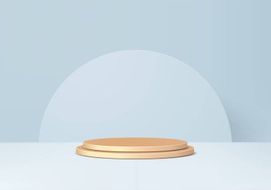 3d arkaplan ürünleri geometrik platformlu podyum sahnesini gösteriyor. 3d arkaplan vektörü podyum ile hazırlanıyor. Kozmetik ürünlerini gösteriyor. Mavi Stüdyo 'da sahne gösterisi