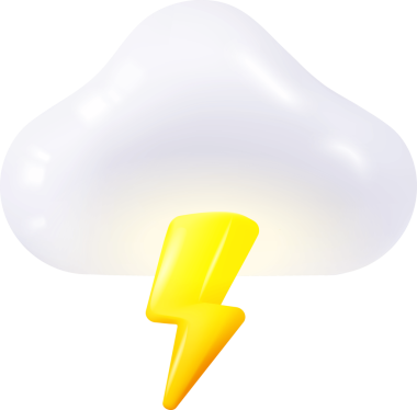 Şimşek simgesi çizgi film vektör çizimi grafik tasarımı