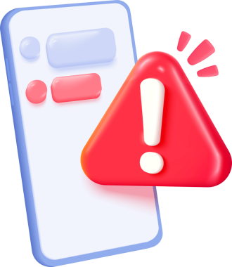 Uyarı bildirimi simgesi çizgi film biçiminde