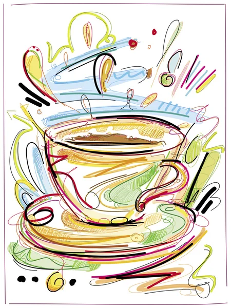 Croquis du café — Image vectorielle