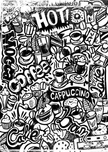 Doodle café — Image vectorielle