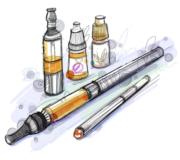 Cigarrillo electrónico — Archivo Imágenes Vectoriales