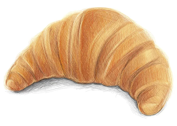 Dibujo de croissant — Archivo Imágenes Vectoriales
