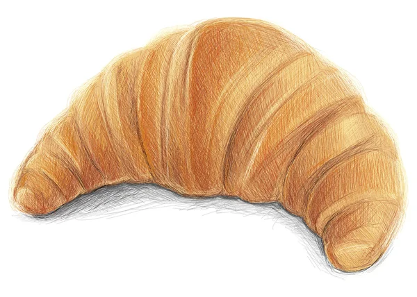 Dibujo de croissant Ilustraciones De Stock Sin Royalties Gratis