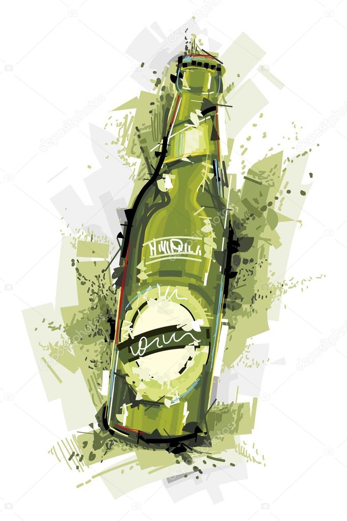 Green Beer Bottle