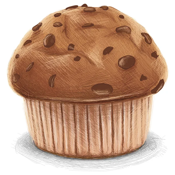 Muffin marrón Vector De Stock