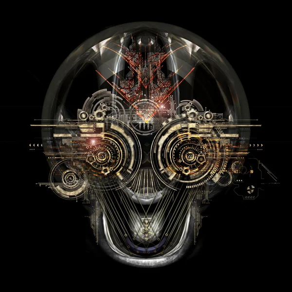 fütüristik cyborg yüz