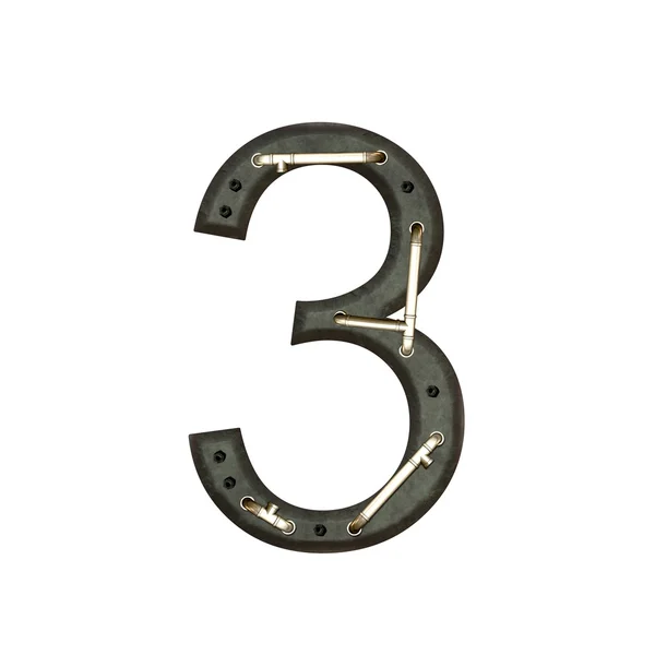 Number technically, 3 — Stock Photo, Image