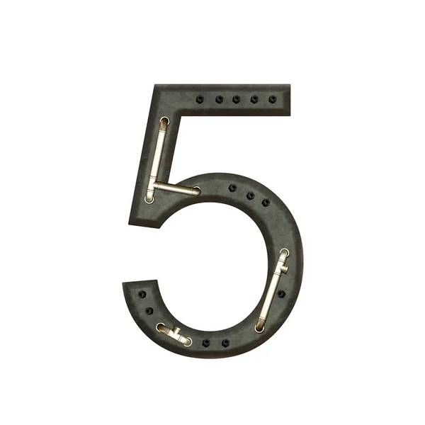 Número tecnicamente, 5 — Fotografia de Stock