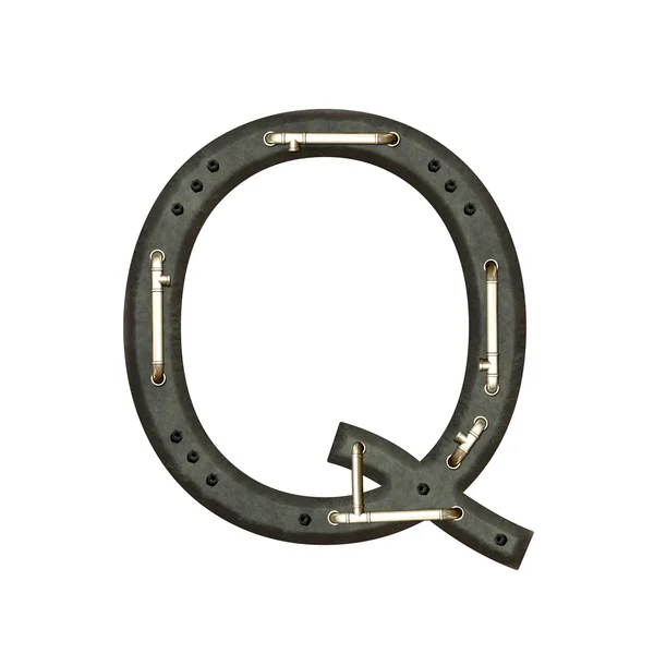 Alphabet technically, Letter Q — Stock Photo, Image