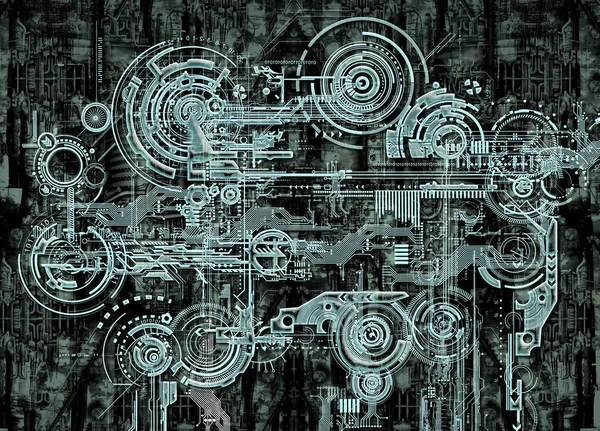 Teknik olarak elektronik arka plan — Stok fotoğraf