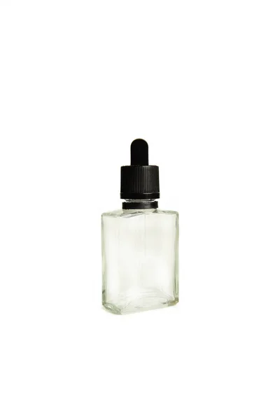 Bottle Pipette Isolated White Background Glass Container Cosmetic Skin Care — Stock fotografie