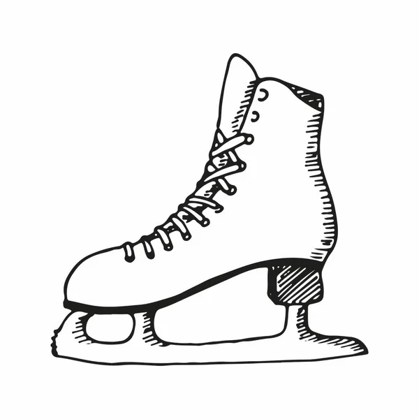 Patines Invierno Blancos Para Mujeres Para Rodar Sobre Hielo Elemento — Archivo Imágenes Vectoriales