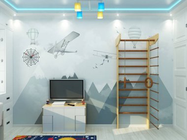 Çocuk odasının içerisinin görüntüsü..