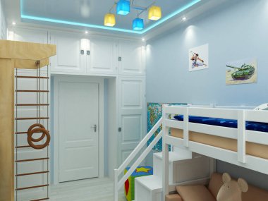 Çocuk odasının içerisinin görüntüsü..